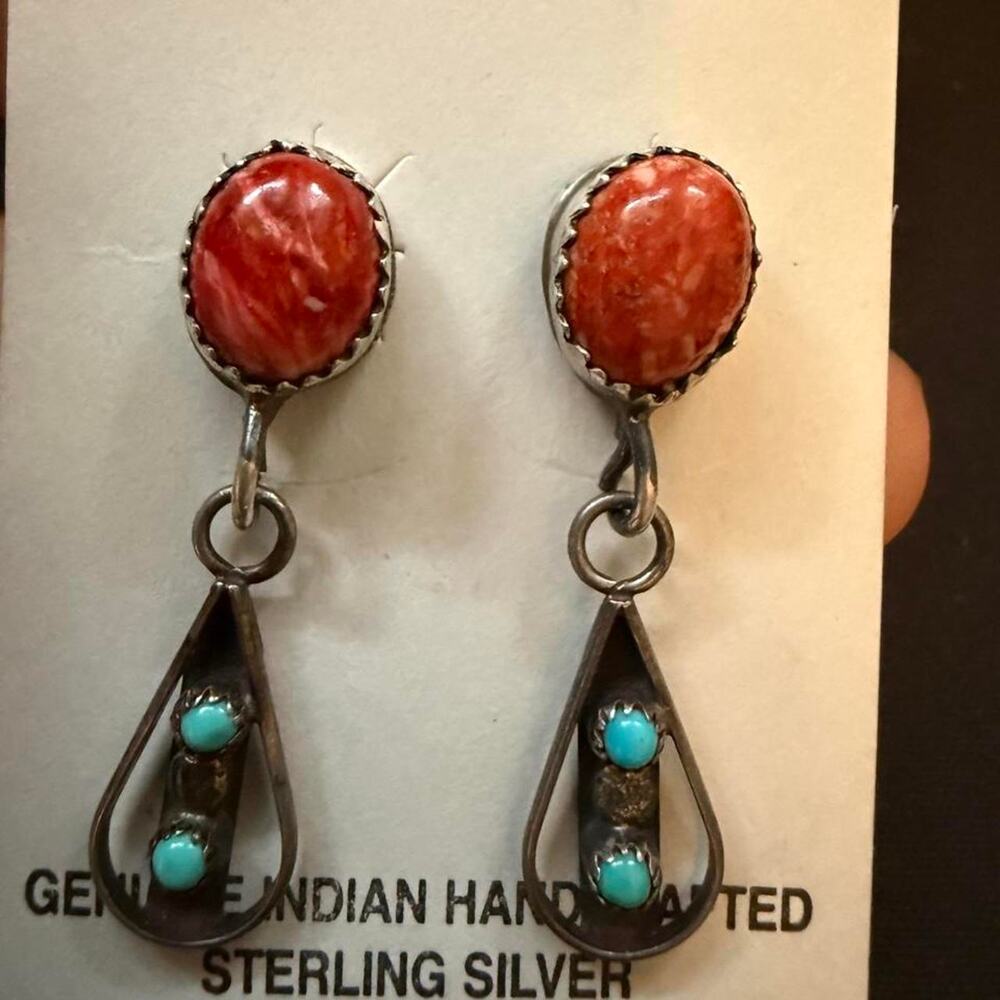 Native handmade vintage dangle earrings